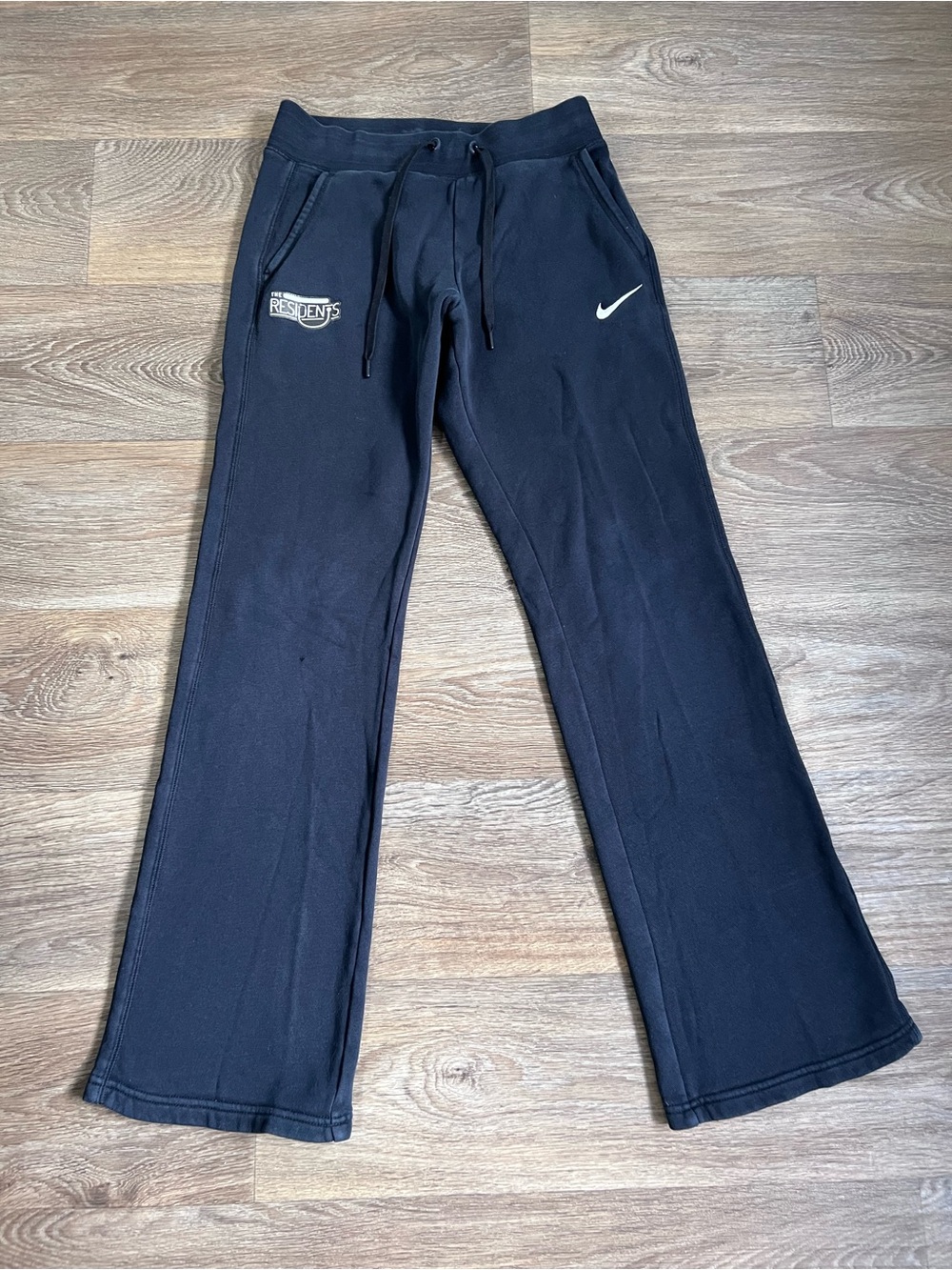 Nike Black Track Pants with White Swoosh/A602